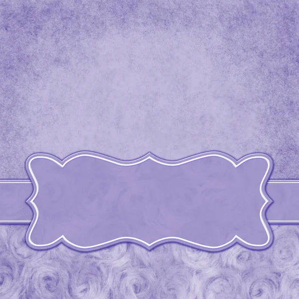 紫色与方形边框与玫瑰毛绒面料与复制空间为您的消息和横幅 — 图库照片