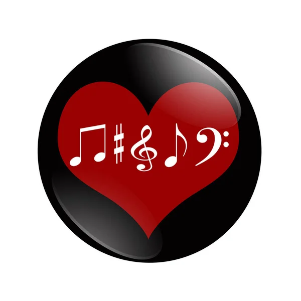 I Love Music button — Stock Photo, Image