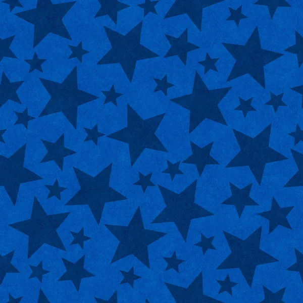 블루 스타 모양 완벽 한 패턴 배경 — 스톡 사진