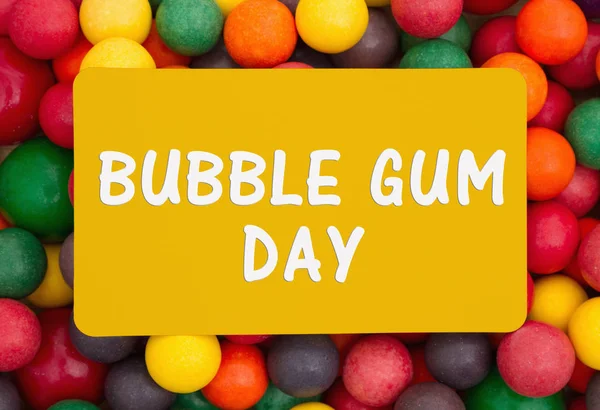 Bubble Gum Day message — Stock Photo, Image