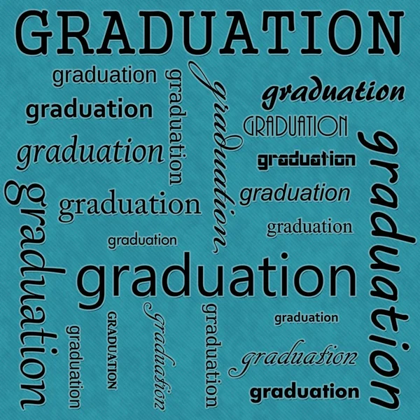 Graduation Design with Teal Tile Pattern Repeat Background — Stock Photo, Image