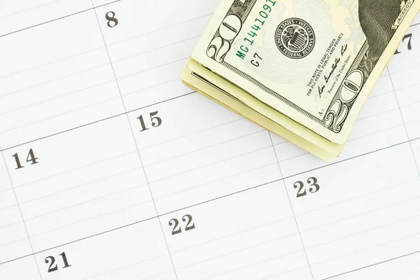 20 dollár számlák havi naptár — Stock Fotó