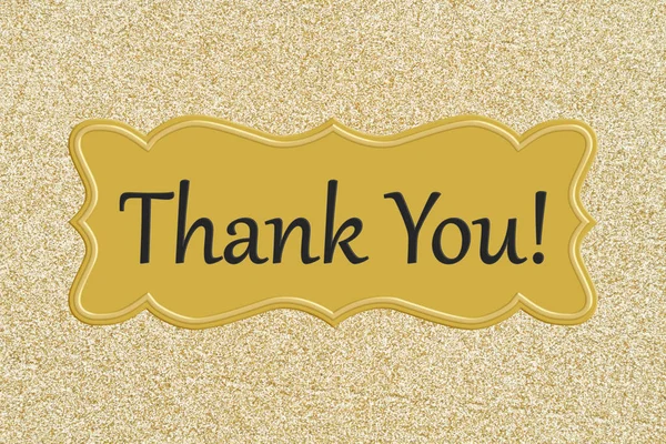 Thank you gold greeting card — Stock Photo, Image