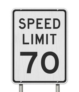 Bize 70 mph Hız Sınırı işareti
