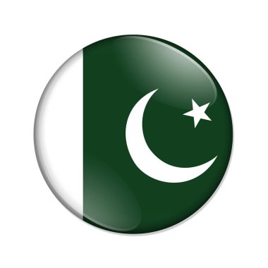 Pakistan ülke bayrak rozeti düğmesi