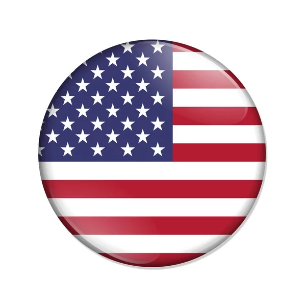 United States country flag badge button — Stock Photo, Image