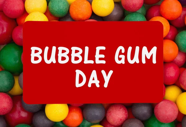 Bubble Gum Day message — Stock Photo, Image