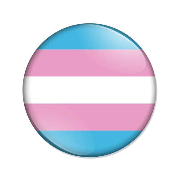 Transgender gestreepte vlag badge knop — Stockfoto