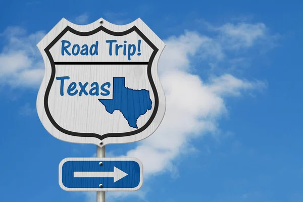 Texas Road Trip Highway Sign — Stock Photo, Image