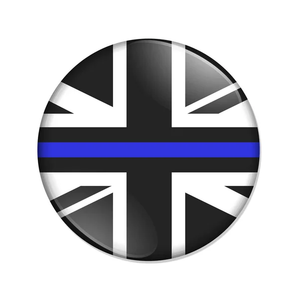 British thin blue line flag badge button — Stock Photo, Image