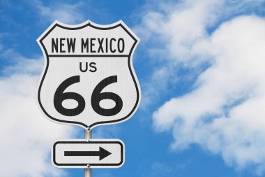 New Mexico Abd rota 66 yol gezisi ABD karayolu yol işareti
