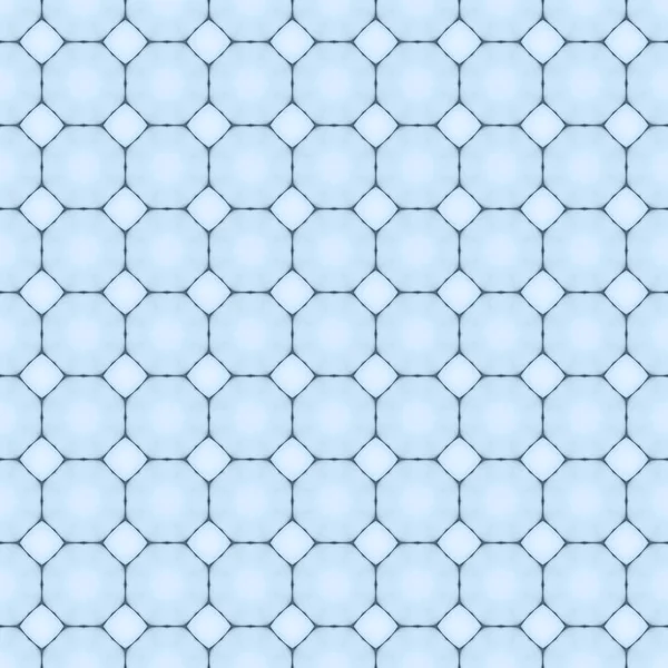 Piastrelle blu pallido mosaico geometrico dettagliato patte testurizzato senza soluzione di continuità — Foto Stock