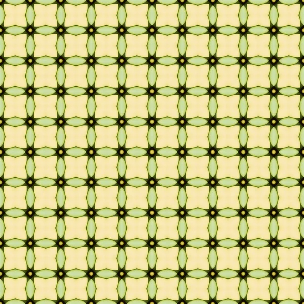 Pale yellow flower mosaic detailed seamless textured pattern bac — Stock Photo, Image