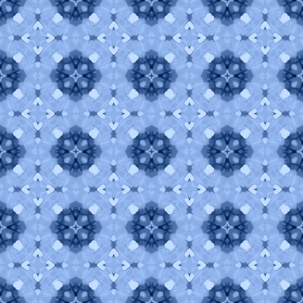Blue triangle mosaic detailed seamless textured pattern backgrou — Stock Photo, Image