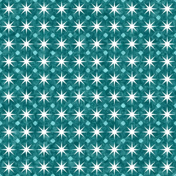 Teal en witte burst abstracte geometrische naadloze getextureerde geklets — Stockfoto