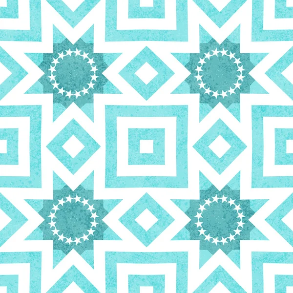 Teal and white burst abstract geometric seamless textured patter — Stock Photo, Image