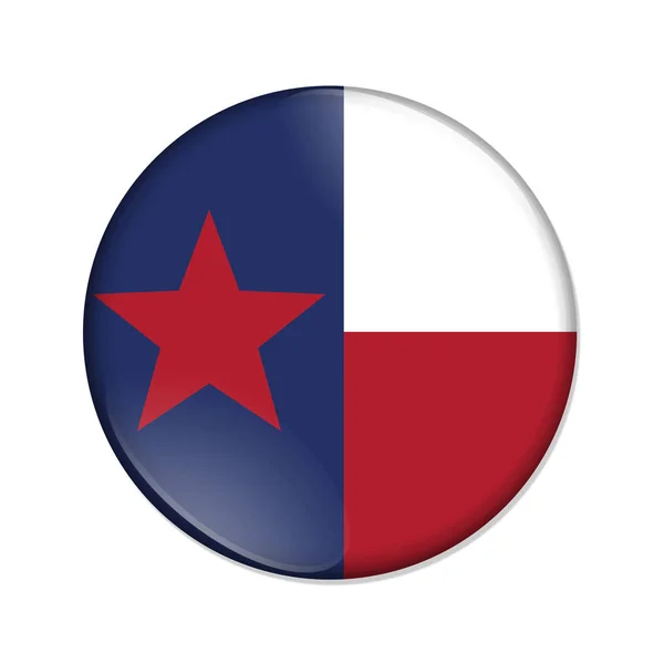 得克萨斯州国旗徽章按钮 — 图库照片