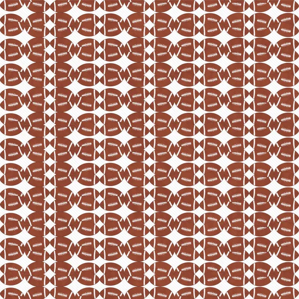 Brown and White Football Tile Pattern Repeat Background — Stock Photo, Image