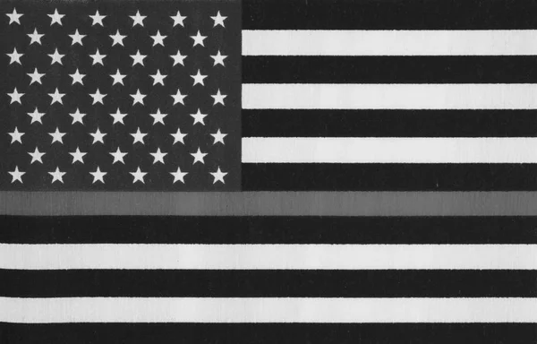 Bandera de línea gris delgada americana — Foto de Stock