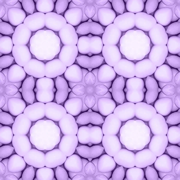 Purple flower mosaic detailed seamless textured pattern backgrou — Stock Photo, Image