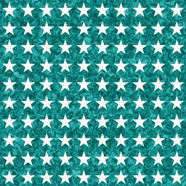 Teal and white star seamless textured pattern background — Stock Photo, Image