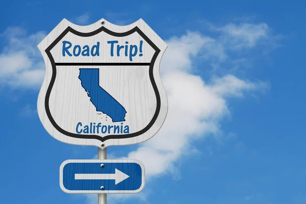 Kalifornia Road Trip autópálya bejelentkezés — Stock Fotó