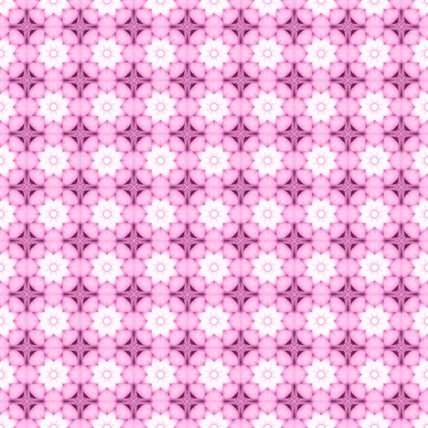 Roze bloem mozaïek gedetailleerde naadloze textuur patroon achtergrond — Stockfoto