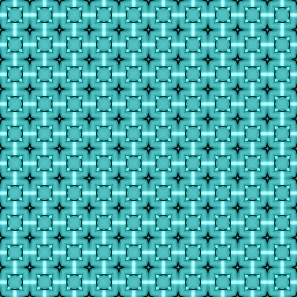 Teal mosaïque géométrique détaillée motif texturé sans couture backgro — Photo