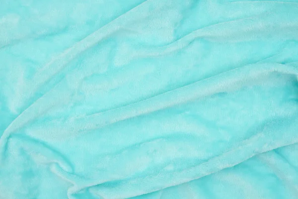 Teal texturizado fundo material de tecido de pelúcia — Fotografia de Stock