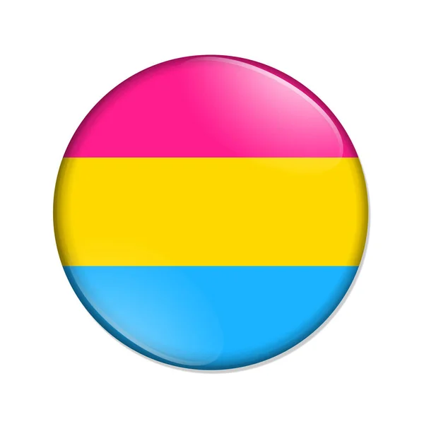 Pansexuell randig flagga knapp — Stockfoto