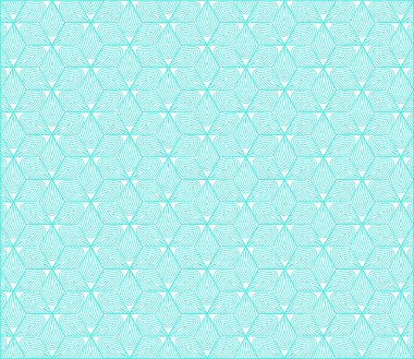 Soyut geometrik dikişsiz desenli döşeme ile Teal küp arkaplanını tekrarla