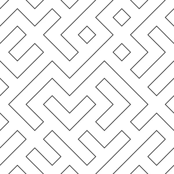 抽象的な幾何学的なトラシェシームレスなテクスチャパターンタイルと白と黒の繰り返し行の背景 — ストック写真