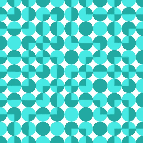 Teal Opakovat Kruh Pozadí Abstraktní Geometrické Truchlit Bezešvé Texturované Vzor — Stock fotografie
