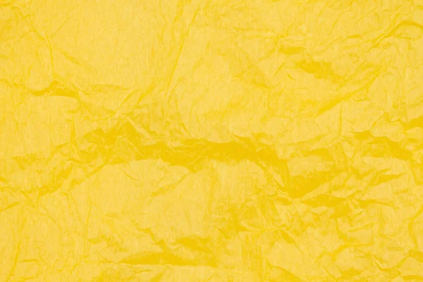 Yellow Wrinkled Textured Paper Background Copy Space Message Use Texture — Stock Photo, Image