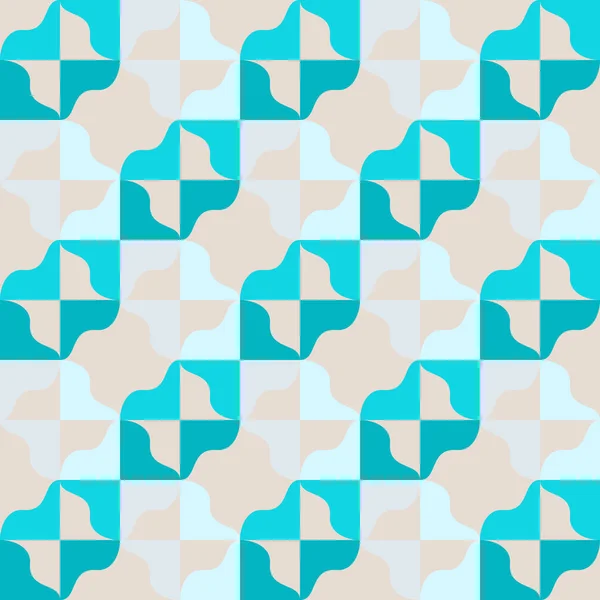 Teal Repetición Triángulo Fondo Con Abstracto Trucha Geométrica Sin Costura —  Fotos de Stock
