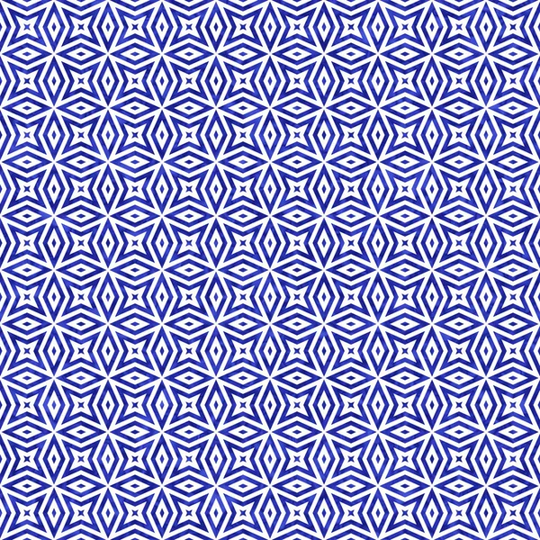 Синьо Біла Зірка Лопне Абстрактний Геометричний Безшовний Повторює Текстурований Візерунок — стокове фото