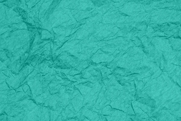 Teal Enrugado Fundo Papel Texturizado Com Espaço Cópia Para Mensagem — Fotografia de Stock