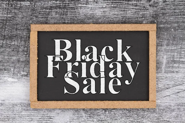 Black Friday Sale Μήνυμα Λέξης Στο Grunge Πινακίδα Chalkboard Ξύλινο Royalty Free Εικόνες Αρχείου