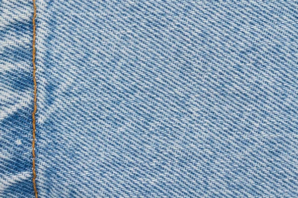 Blue Jeans Denim Material Stiches Background Copy Space Message Use — Stock Photo, Image