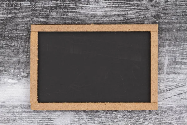 Blanco Grunge Schoolbord Met Houten Frame Noodlijdende Achtergrond — Stockfoto