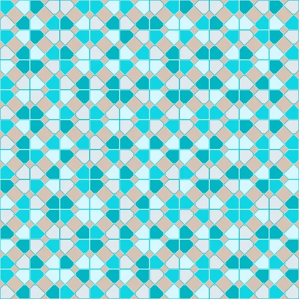 Teal Herhaling Vierkante Achtergrond Met Abstracte Geometrische Truchet Naadloze Textuur — Stockfoto