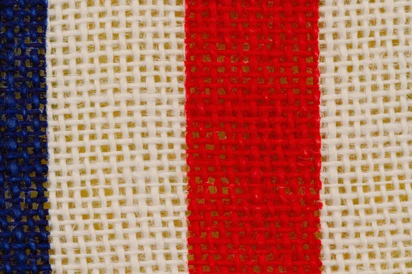 Vermelho Branco Azul Grunge Burlap Texturizado Tecer Fundo Material Com — Fotografia de Stock