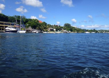 Port Vila limanında,: Efate, Vanuatu sahne.
