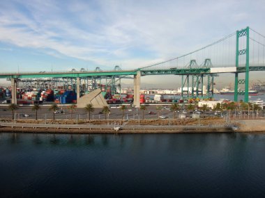 Los Angeles terminal Adası gemisi ABD girme.