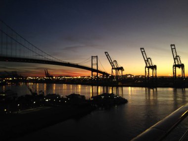 Los Angeles terminal Adası gemisi ABD girme.