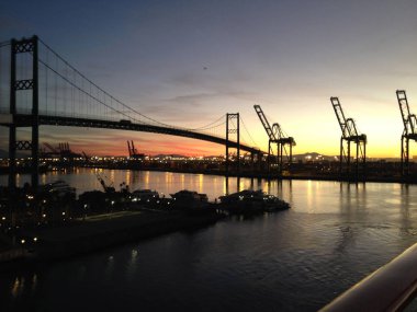 Los Angeles terminal Adası gemisi ABD girme.