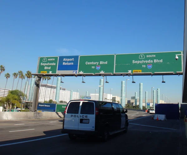 Znaki Drogowe Freeway Los Angeles Stanie Kalifornia Usa — Zdjęcie stockowe