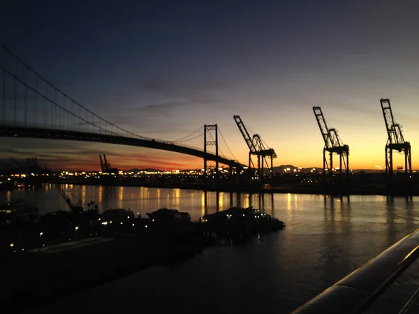 Entrando Los Angeles Terminal Island Navio Cruzeiro Eua — Fotografia de Stock