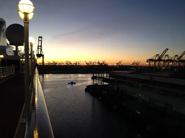 Entrando Los Angeles Terminal Island Navio Cruzeiro Eua — Fotografia de Stock