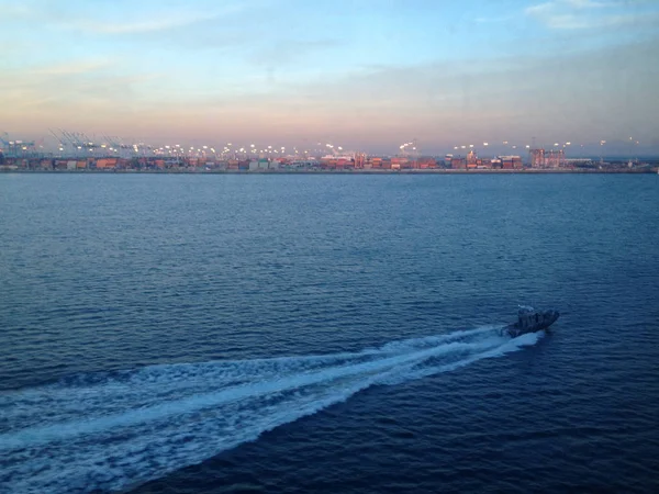 Entrando Los Angeles Terminal Island Navio Cruzeiro Eua — Fotografia de Stock